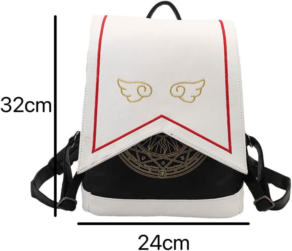 和風可愛いウイングリュック おしゃれ 大容量 ギフト用バックパック, ブラック, M, 日本製。