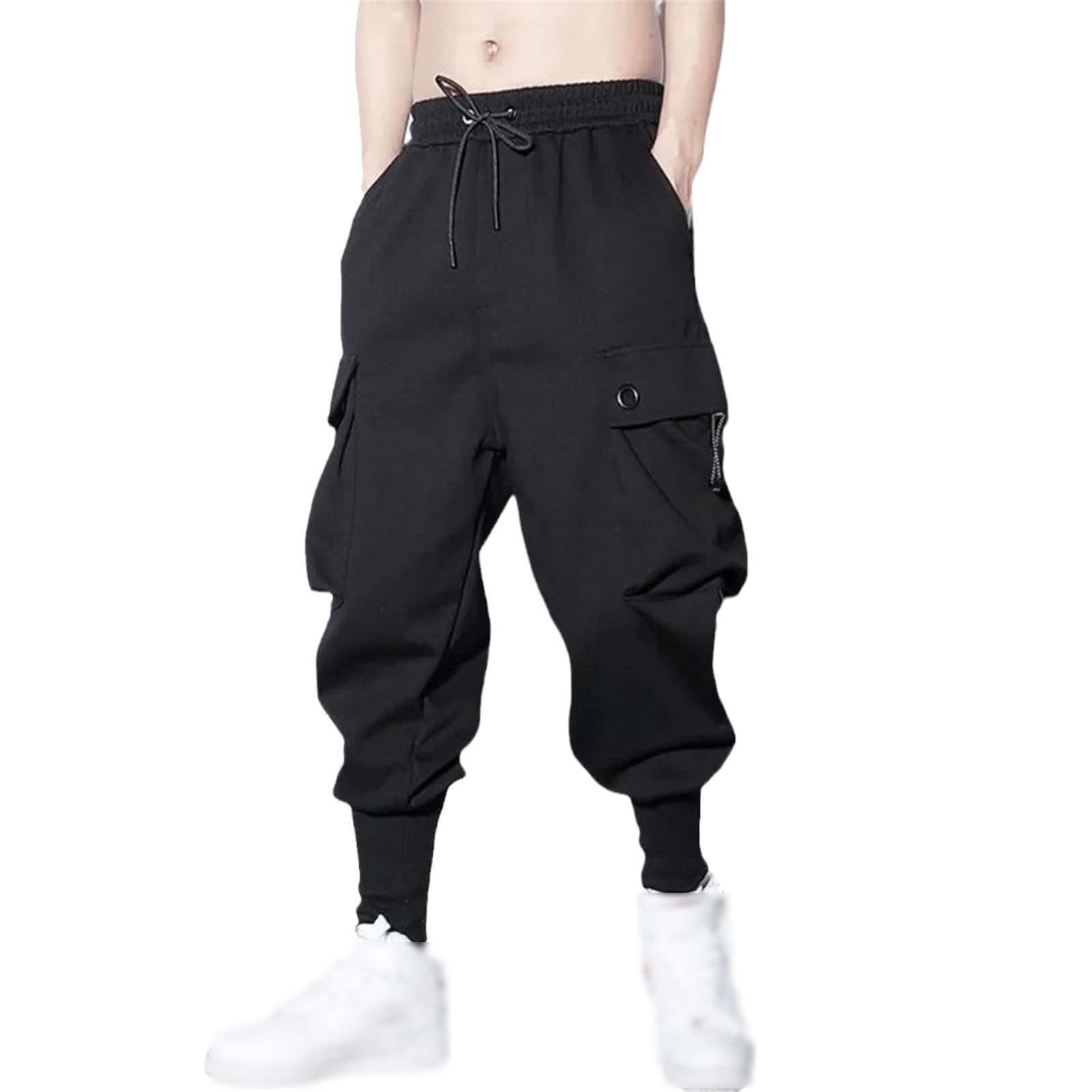 Pantaloni cargo larghi Harem per gli uomini Pantaloni da trekking all'aperto Pantaloni casual alla caviglia Pantaloni della tuta con tasca Streetwear