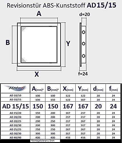 SYSTERM Inspection Door - White ABS Plastic - 15x15 - AD15/15 - Image 4