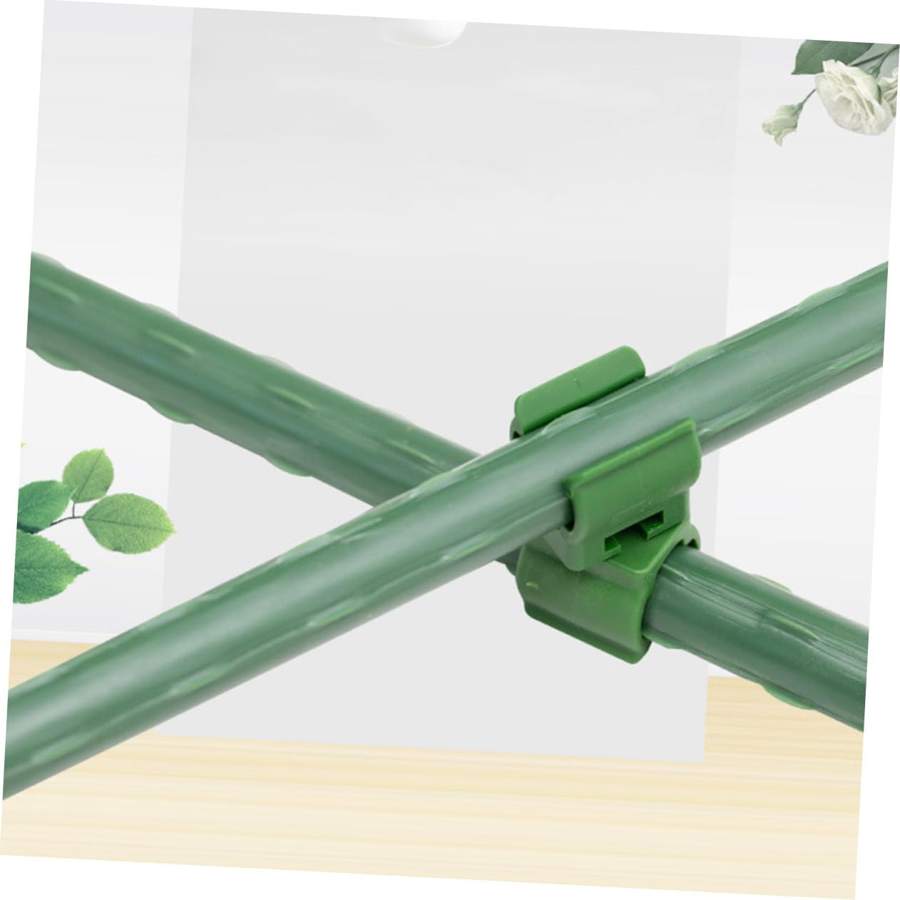 5 Sets Verstellbare Pflanzenstecker-Clips Rattan-kunststoffschnalle Unverzichtbar Für Obstgärten Gewächshäuser 50 Stück * 5