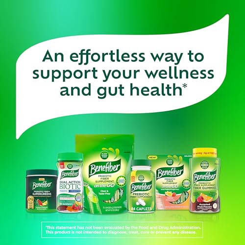Image of Benefiber On The Go Prebiotic Fiber Supplement Powder for Digestive Health, Daily Fiber, Unflavored - 72 Sticks (Pack of 12)