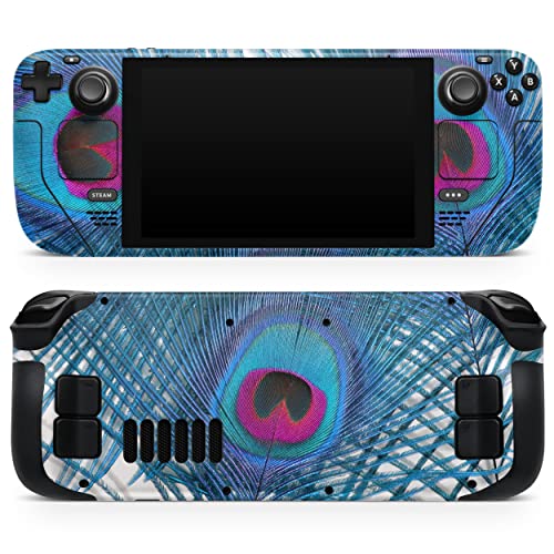 Design Skinz - Compatible with Steam Deck - Skin Decal Protective Scratch-Resistant Removable Vinyl Wrap Cover - Blue Peacock