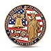 USA 250th Anniversary Challenge Coin – Bald Eagle & Liberty Bell Design, 1776–2026 250 Years of Freedom Collectible Coin, Heavyweight Zinc Alloy with Clear Acrylic Case