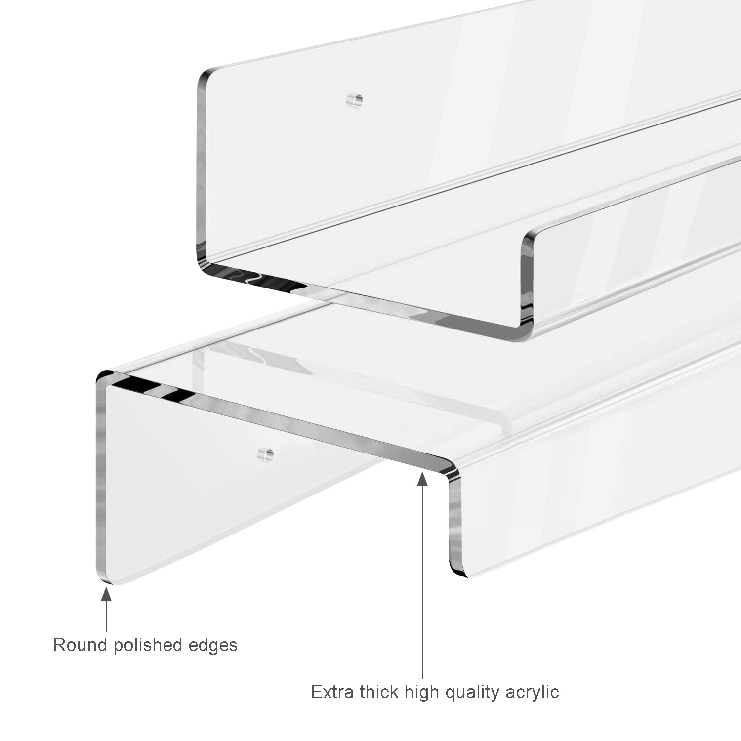 Wandregal Acryl, Transparente Schwebendes Regal Wand, Wandmontage Regal,für Badezimmer Küche Schlafzimmer (3)