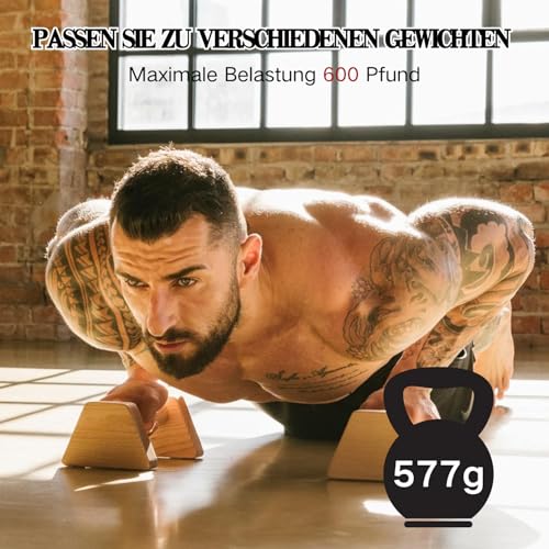 Image of Push-up handles, 2 push up bars, wooden parallettes, joint-friendly push-up handles, calisthenics equipment, fitness equipment for home and outdoor, push-up bar made of solid wood
