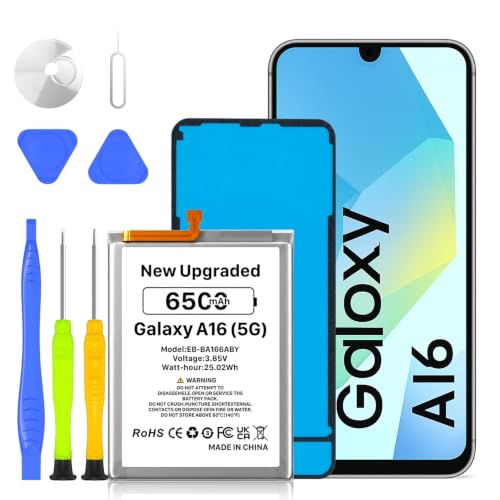SHENMZ 6500mAh EB-BA166ABY Battery for Galaxy A16 + Toolkit