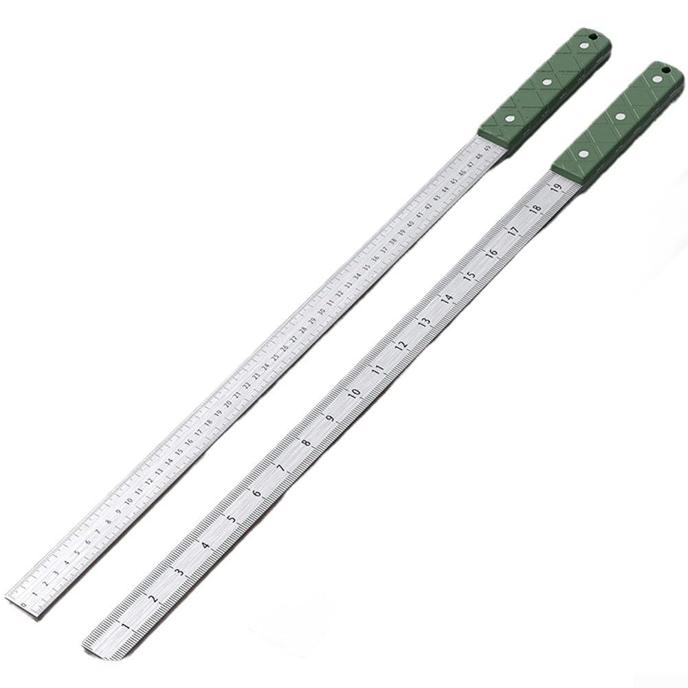 Righello di misurazione in acciaio al manganese spesso 5 mm, con manico antiscivolo, progettato per una maggiore precisione e una manipolazione stabile (B)