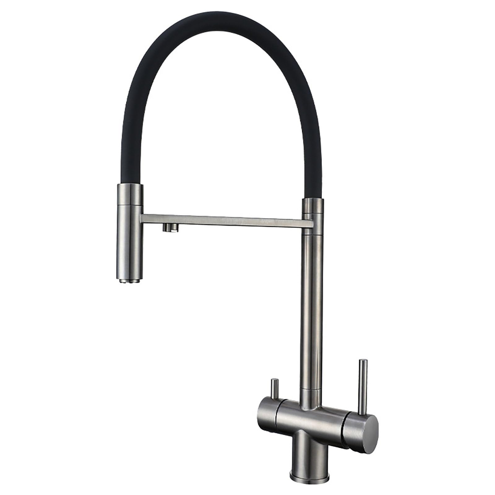 ZQFHSX Kitchen Faucet with Flexible Universal Spout and Single Handle for Long Sinks