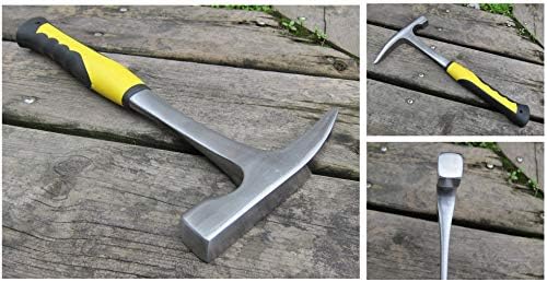 Forged Rock Pick, Gold Rush Prospecting Mining Pick Hammer, 31 oz Pointed Geological Masonry Pick Hammer 2.0LB