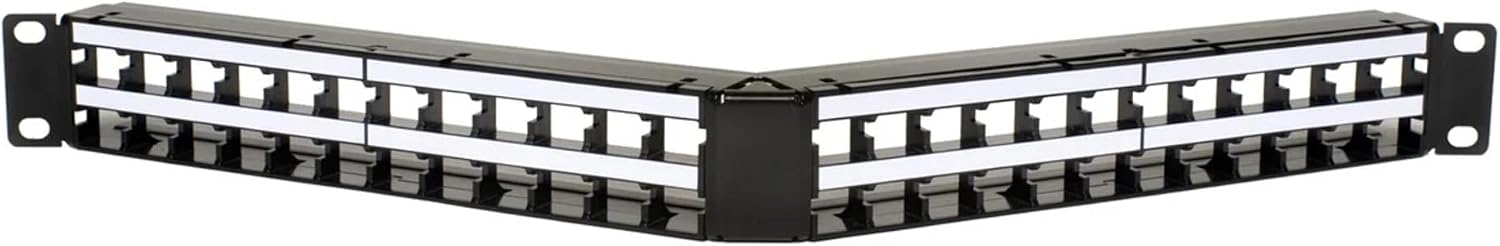 CommScope - 760109736 - M4800A Angled Copper Patch Panel, 48-Port, 1 RU, Black, ( Each )