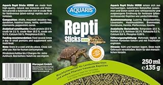 AQUARIS Repti Sticks Herbi – Mangime naturale per tartarughe di terra e rettili erbivori. Cibo completo vegetale, ricco di fibre e vitamine – 250 ml