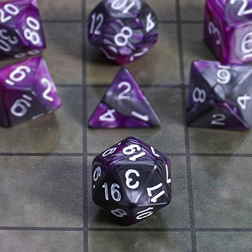 CiaraQ 7pcs Polyhedral Dice Set for Dungeon and Dragons MTG Table Games — view 3