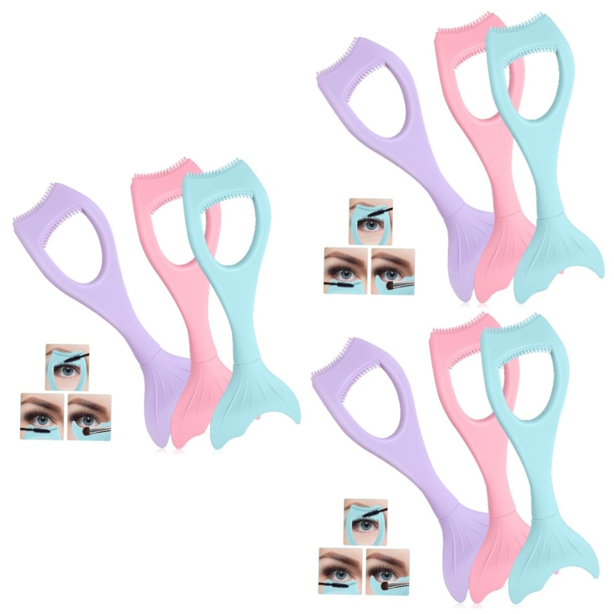 FOMIYES 9pièces Mascara Shield Outil De Pour Mascara Applicateur Et Peigne à Couleurs