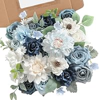 RONGFLOWER Kunstbloemen comboset nep bloem blad voor doe-het-zelf bruiloft boeketten bloemen centerpieces voor tafels feest babyshower woondecoratie (champagne