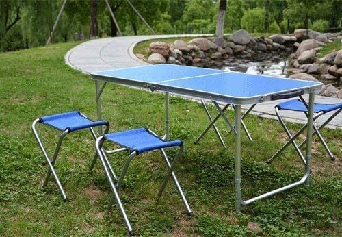 Image of Portable Folding Camping Stool, Outdoor, Lightweight Chair Heavy Duty Camping Fishing Hiking Picnic Garden BBQ Stool, Travelling Perfect Adult, (Pcs-1 ; Blue).