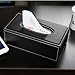 Better-love Luxury PU Leather Rectangular Tissue Box Holder Cover Case Tray Pumping for Home Office Car Automotive (Black)