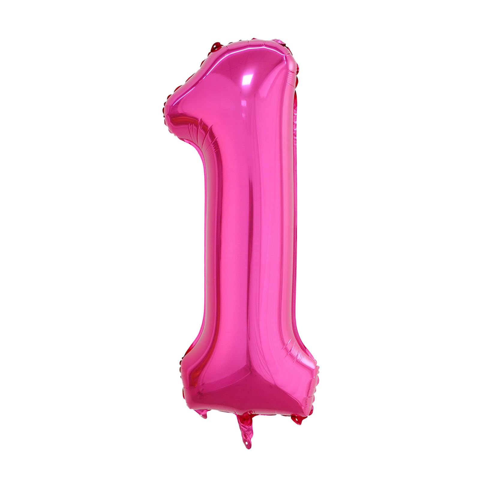 40 Inch Hot Pink Number 1 Balloon, Giant Number Balloons, Birthday Decor