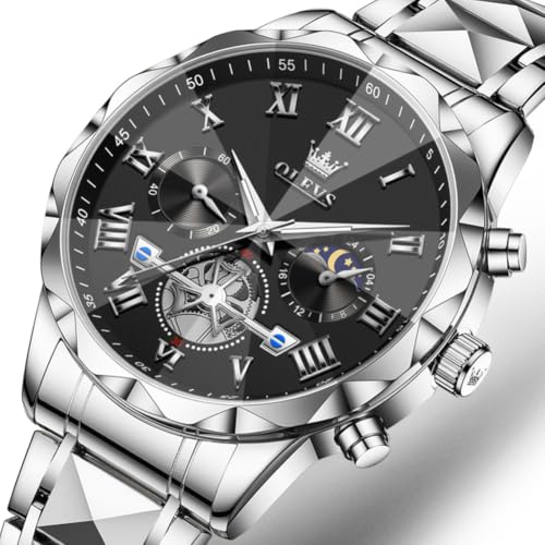 Image of OLEVS Watch for Men Chronograph Business Dress Large Face Mens Wristwatches