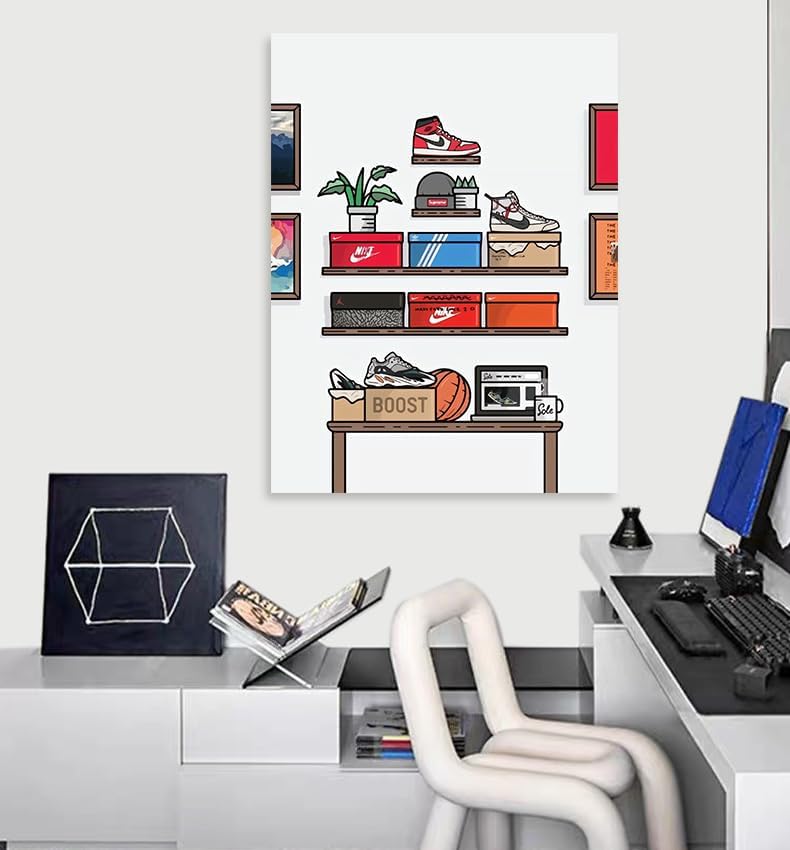 Miniatura 2 de lixinxuyang - AJ Art Wall, póster de tenis - Decoración de habitación Hypebeast, póster de colección grande de zapatillas deportivas, póster de