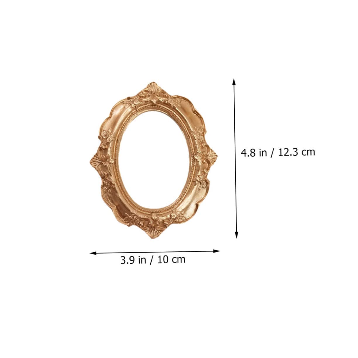 Angoily Picture Frame Mini Vintage 3pcs Resin Photo Props for Baby Photo Home Decor Gold Frame