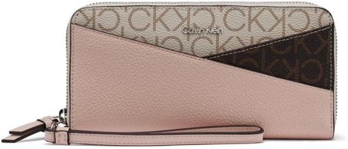 Calvin Klein Women's Key Item Saffiano Continental Zip Around Wallet With Wristlet Strap