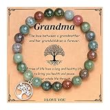 UNGENT THEM Grandma Gifts, Christmas Gifts for Grandma Grandmother Bracelet, Grandma Birthday Valent