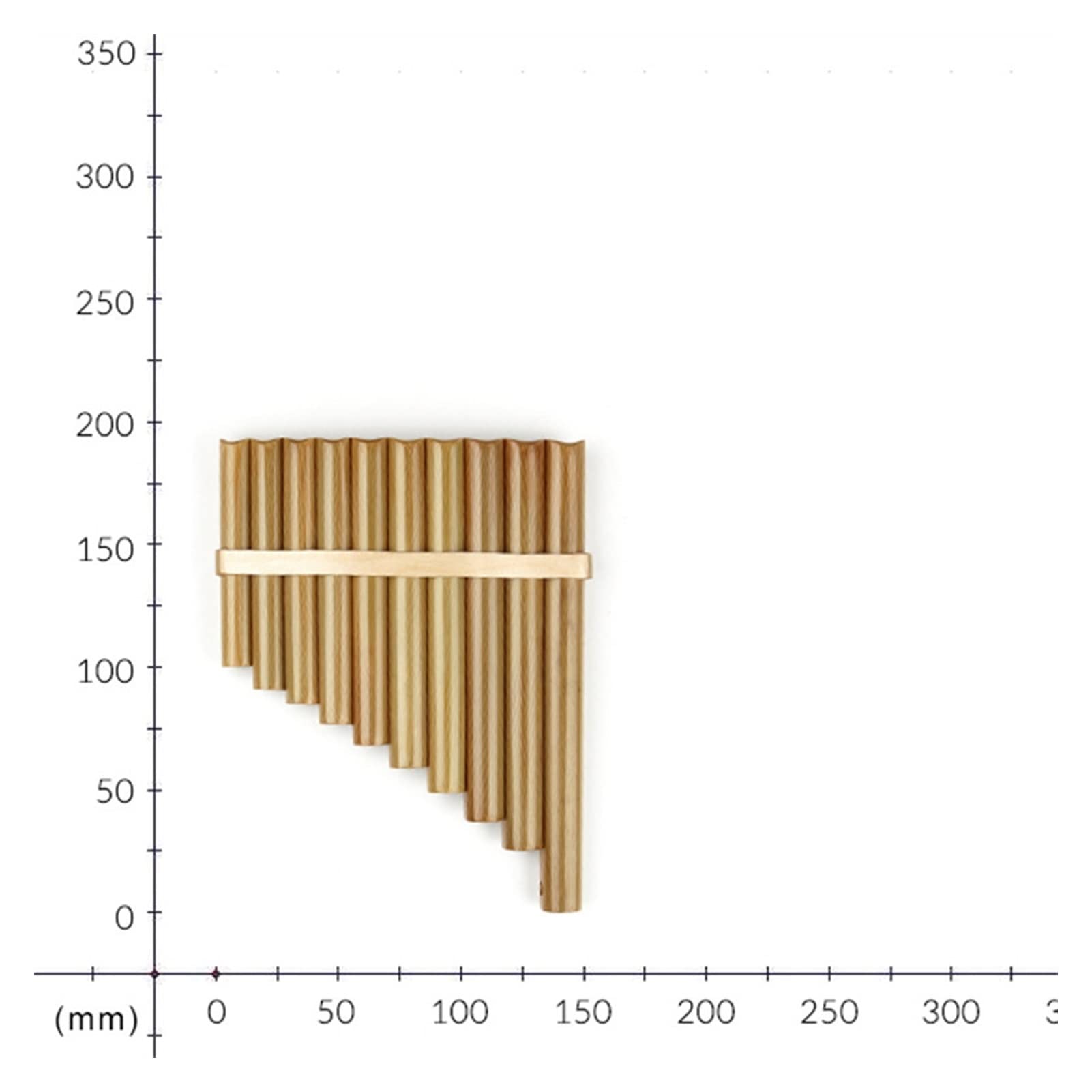 Panpipes Instrumentos De Viento De Madera para Flauta De Pan Derecha De 10 Tubos