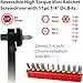 BIG RED BHT-17HTRS01R-2 Torin Socket Set, Ratchet Wrench Screwdriver Set, 36 Teeth Reversible Super High Torque 1/4