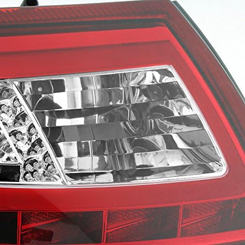 AKKON - For 05-08 Porsche 911 Carrera GT Targa Red Clear Lens LED Light Tube Tail Brake Light Lamps