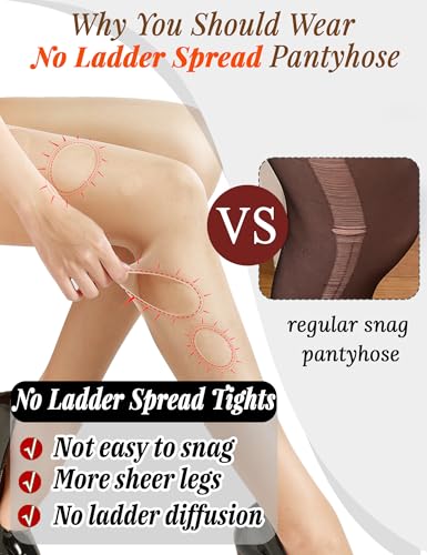 1 Pair Anti-ladder Diffusion Super Sheer Tights for Women, 10D Nylon Black Tights3