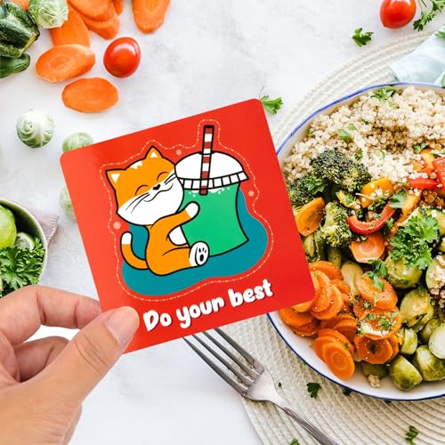 Fantasyon 60 Pack Lunch Box Notes for Kids Inspirational and Motivational Lunchbox Notes Affirmations Cute School Lunch Cards for Boys Girls Back to School Supplies Gifts, 3.5 x 3.5 Inch - Thumbnail 7