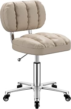 N/A Hydraulic Gas Lift Rolling Adjustable Salon Chair Stool with Backrest, 360-Degree Rolling Wheels for Home Office Spa Beauty Tattoo Massage Drafting Medical,D