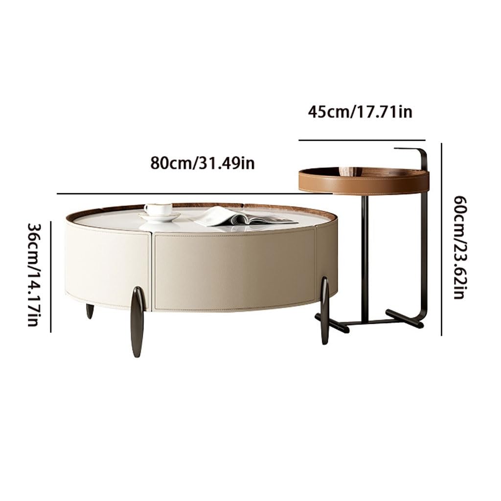 Tavolino Tavolino da caffè Grande e Piccolo in Stile Francese, Combinazione di semplicità, Tavolo tè for Soggiorno, tavolino casa Couchtisch