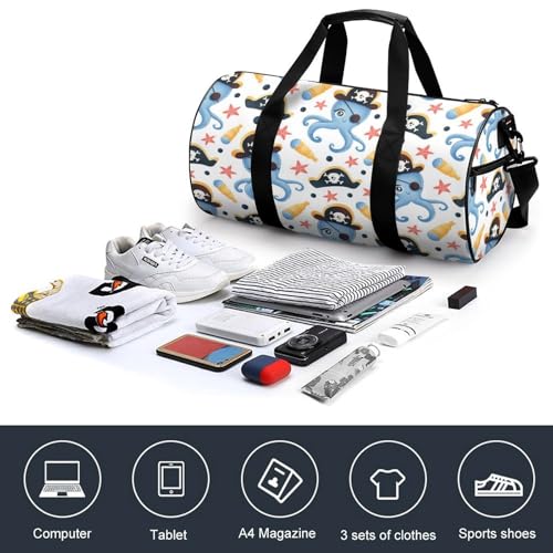 Duffel bag tête de mort pieuvre compact pour éviter l'encombrement - 4