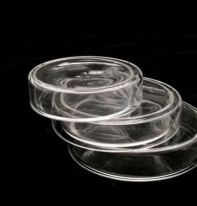Laboratory Borosilicate Glass Petri Dishes - Sterile 35mm to 200mm Cell Culture Dishes for Lab Use(60mm 10pcs)