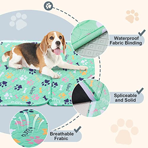 Washable Pee Pads For Dogs, Glittme 2 Pack Reusable Pee Pads For Dogs, Absorbent Puppy Pads Pet Training Pads 18''*48''/36''*24'', Potty Pads For Dogs, Pet, Cat #TOP4