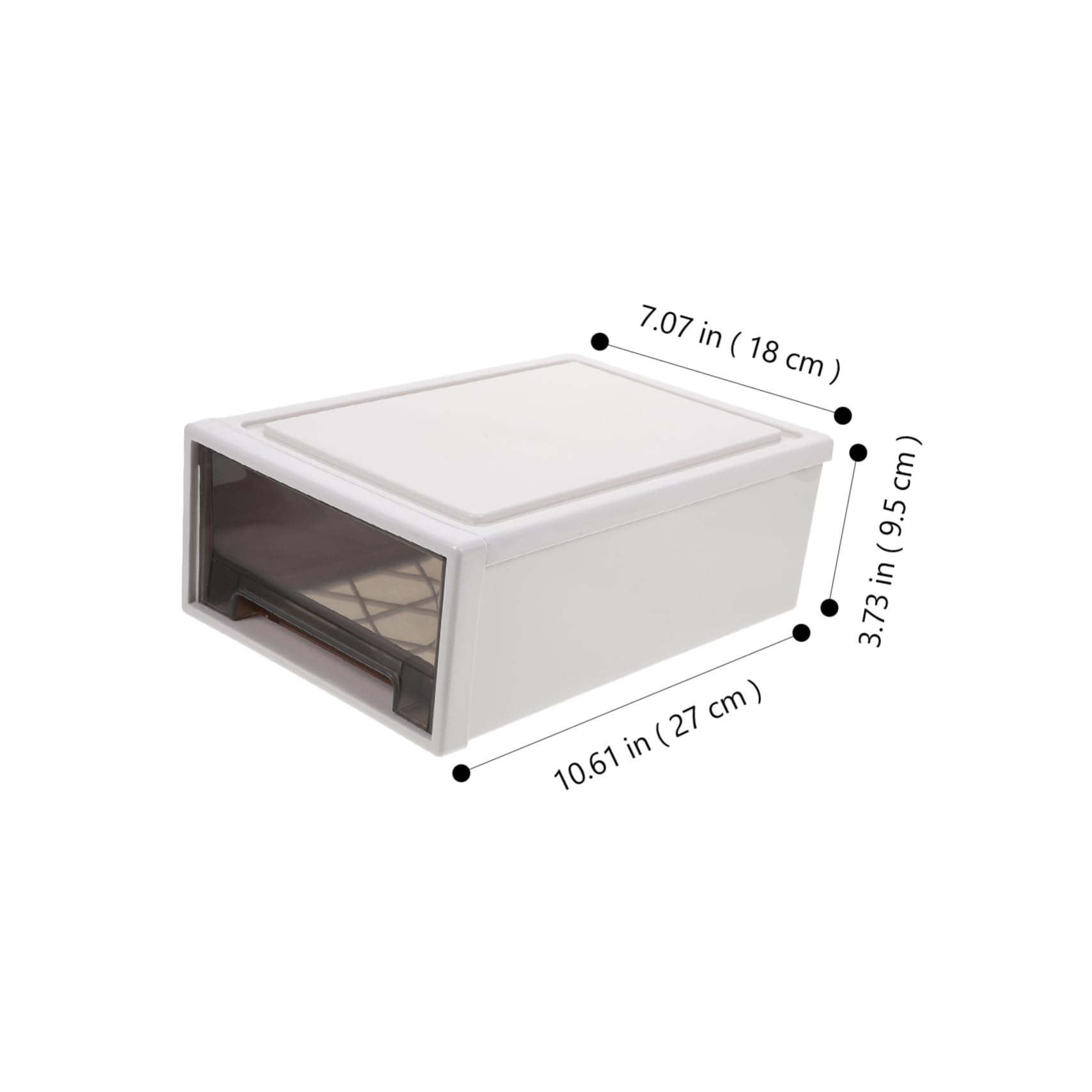 Organiseur de Tiroir pour Vêtements, Lot de 2, Plastique Pp 5l, Empilable