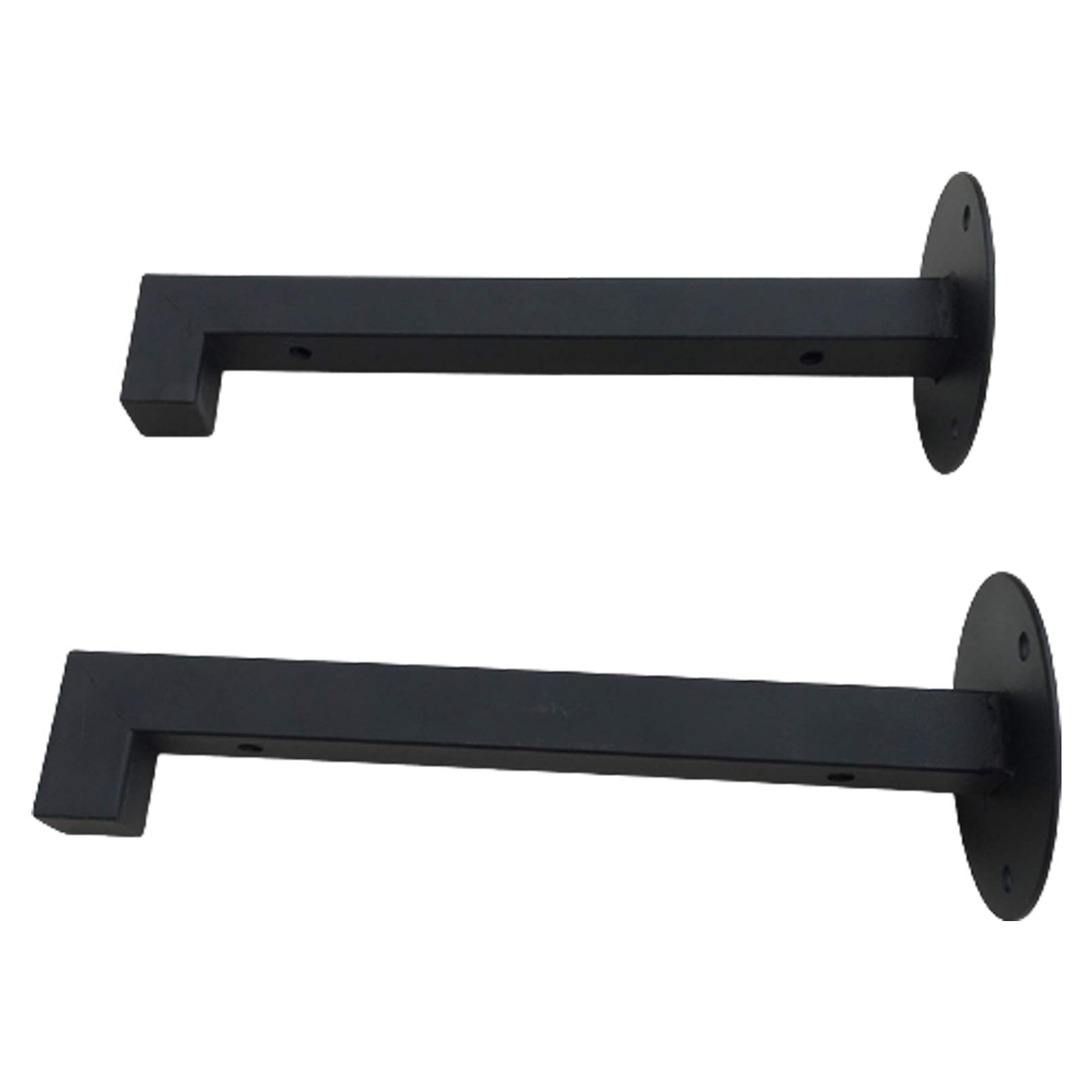Supports d'étagère flottant industriel noir pour fixer solidement des tablettes en bois