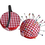 Tamaño: 6 cm aprox. Almohadilla para Agujas de Coser, Redonda, Protege Agujas de Coser en la muñeca, Accesorio de Costura Manual, Herramientas de Bricolaje para casa