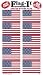 United States Flag Stickers - Package of 50