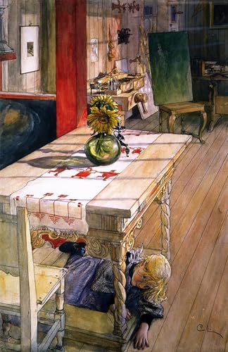 Toile Carl Larsson Cache-cache pour embellir votre décoration de bureau avec art