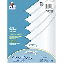 Pacon Card Stock, Classic White, 8-1/2" x 11", 100 Sheets