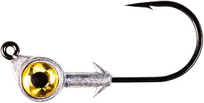 Z-Man SE3014-01PK3 Swimbait Eye Jigheads 3/0, 1/4 Oz - Gold (3-Pack)