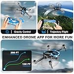 2K HD FPV Drone with Camera for Adults - Altitude Hold, One-Key Takeoff/Landing, 3 Speed Modes, Headless Mode, 2 Batteries, Foldable & Portable, Best Gifts for Beginners, Teen Boys & Girls - Image 4