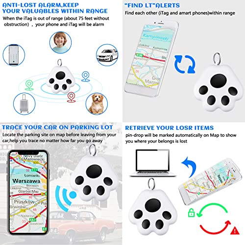 8 Pcs Gps Tracker For Dogs Kids Gps Tracker Key Finders Cute Pet Locator Portable Tracking Devices Luggage Anti Lost Dog Locator Gps Tag Dog Cat Tracking Collar With Gps #TOP6