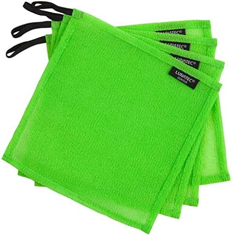 Lunatec Odor-Free Dishcloths. The Perfect Scrubber, Dish Cloth, Sponge and Scouring Pad to Clean Your Dishes, Pots & Pans, and Kitchen Gear. Ideal for Home, RV, Boat Galley and Camp Site. (4-Pack)