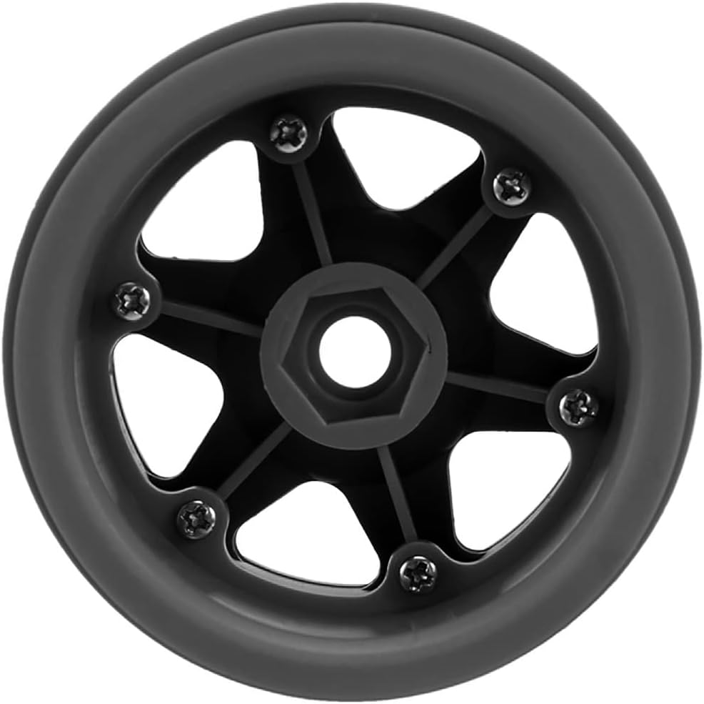 4PCS Plastic 2.2 Inch Beadlock Wheel Rim Wheel Hub 12mm Drive Hex Compatible with 1/10 RC Crawler Car for Axial SCX10 90046 TRX4 Wraith RR10 Capra (Black)