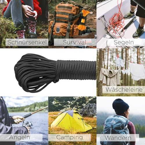 Paracord Seil 550 Typ 3 Camping & Survival Kordel Nylon Schnur 4mm – Ansicht 6