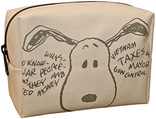 ピーナッツ スヌーピー コットンコスメポーチ ノイズ 約H12cm x W18cm x D8cm SNAP907R