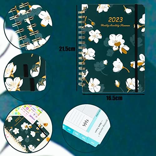 Kaket 2023 Diary Week to View, A5 Academic Diary 2022-2023, Weekly and Monthly Planner, Dark Blue,Diary 2023 with Hard Cover, Elastic Closure, Inner Pocket, 12PC Stickers (Dark Blue)